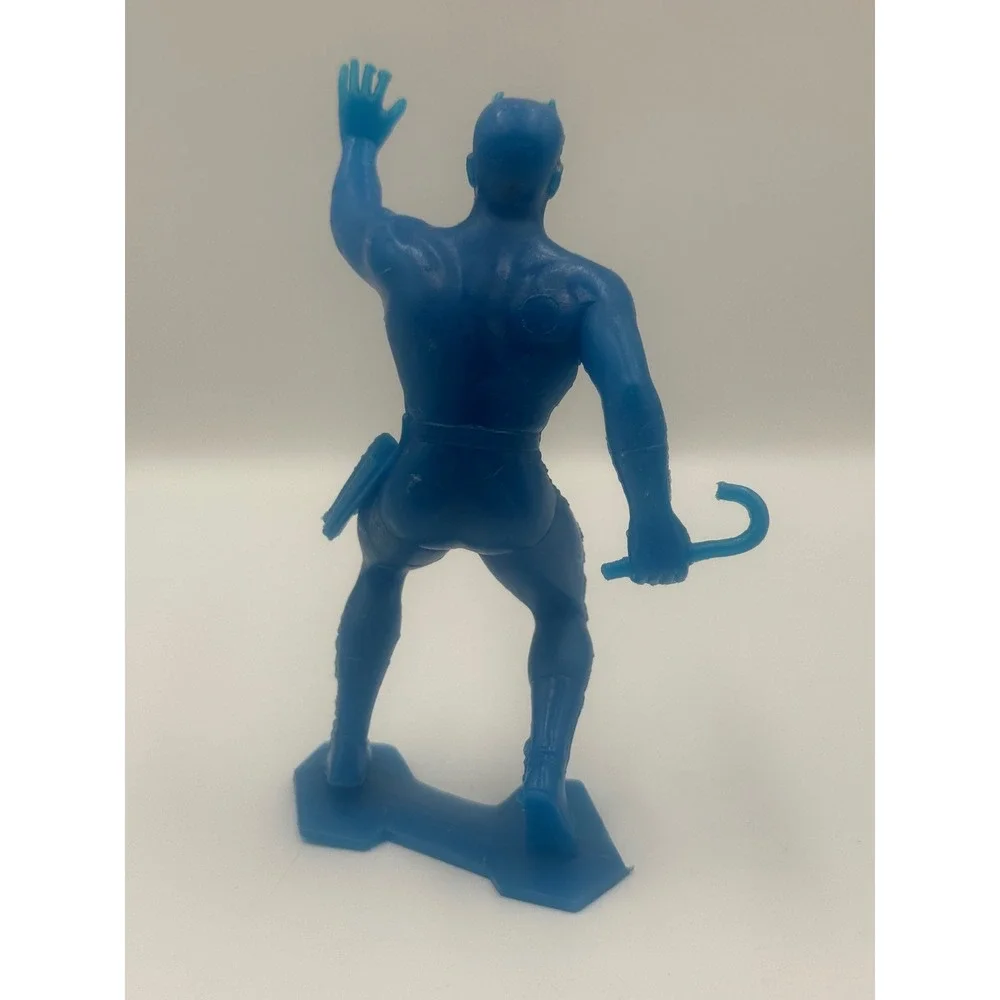 Vintage 1967 MPC Marvel Daredevil Blue Plastic Figure Toy MCMLXVII USA Made